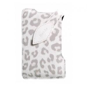 Husa piele Momax Snow Leopard Pattern, White pentru iPhone 4, COREGC5B01