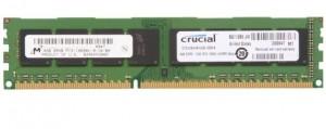 Memorie RAM 4GB DDR3 1333 MT/s (PC3-10600) CL9 Unbuffered UDIMM 240pin CRUCIAL, CT51264BA1339