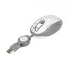 Mouse G-Cube GLCR-20S, Retractable Mini G-Laser Mouse,1000 dpi, 2X click, USB Silver, GLCR-20S