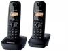 Telefon Panasonic Dect twin cu Caller ID, Negru, KX-TG1612FXH
