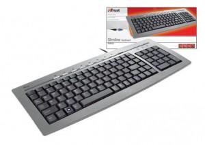 Tastatura Trust Slimline Keyboard KB-1400S, USB + PS2, gri, 14211