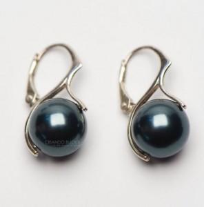 Cercei argint Tahitian Pearl