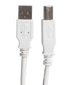 CABLU USB2.0 Connectech A - B,  5.0m, White, CTC4005