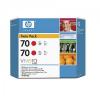 Cartus rosu hp 70 red ink cartridge 2-pack - 2 ink