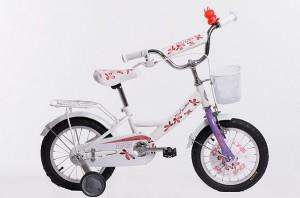 Bicicleta DHS copii 3-7 ani, 1402 model 2012-Alb