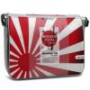 Bag canyon messenger for notebooks 15.6 inch, white-grey with red