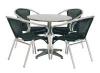 Set mobilier terasa/outdoor 1 masa rotunda inox si 4