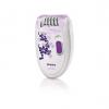 Epilator Philips HP6401, 20 pensete, 2 viteze, Alb/Mov