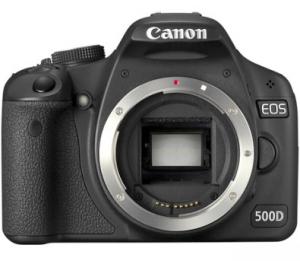 Canon EOS 500 D Kit +Obiectiv EF-S 18-55 IS + Obiectiv 55-250 mm IS ES/P