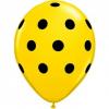 10 baloane galbene cu buline negre  26cm
