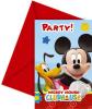 Set 6 Invitatii de petrecere party copii cu plicuri MICKEY PLAYFUL