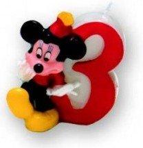 Lumanare de tort cifra 3 Mickey Mouse, 813268 - AccesoriiDePetrecereRo