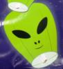 Lampion zburator sky lantern green alien
