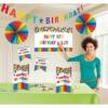 Decoratiuni party rainbow birthday kit 10 buc