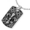 Fleur de lis medalion dog tag din otel inox pss-518