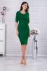 Rochie eleganta midi cu dantela la maneci Otilia, verde