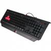 Tastatura A4Tech Bloody B120, cu fir, US layout, neagra, 5 levels red light illuminated, interchangeble WASD, water resistant, 1ms, multimedia keys,...
