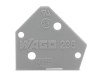 End plate; 1 mm thick; snap-fit type; light gray