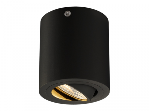 Corp iluminat TAVAN, TRILEDO lumini Plafon, LED-negru, 3000K, rotund, negru mat, 38 A&deg;, 6.2W, inclusiv. Conducator auto,