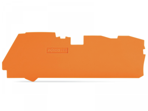 End and intermediate plate; 1 mm thick; for 3-conductor terminal blocks; orange