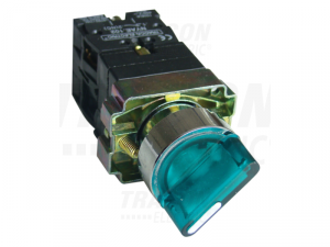 Comutator cu brat, iluminat, verde,LED, 2 pozitii,in carcasa NYGBK2365ZT 1A&#151;NC+1A&#151;NO, 3A/400V AC, IP44