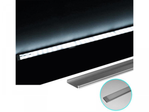 Profil Aluminiu LAT PT. pentru banda LED&accesori dispersor mat lat - L:1m