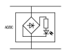 Component plug; 2-pole; led (red); 10.4 mm wide;