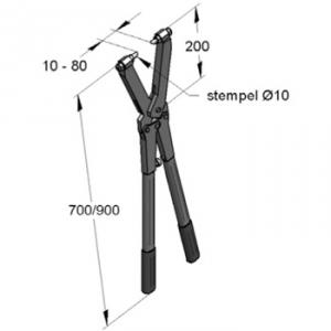 Cleste perforator pentru bride trapezoidale 80 mm - SC MIRAD TEHNIC SRL