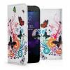 Husa Tip Portofel pentru Samsung Galaxy I9600 S5, Piele Ecologica, Magnetic, Imprimeu cu Fluturi 142