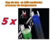 Set 5 bucati cap dus cu led multicolor - senzor de