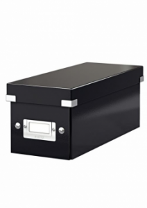 Cutie pentru 30/60 CD-uri cu carcasa Jewel/Slim, LEITZ Click & Store, carton laminat - negru