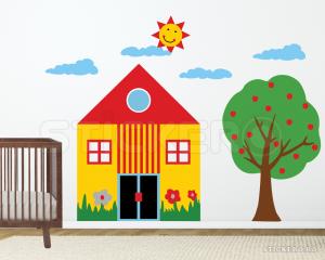 Sticker pentru copii - casa cu copac