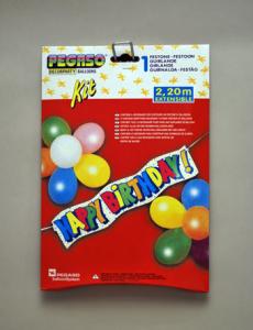 PEGASO- kit ghirlanda Happy Birthday, 2.5m extensibila