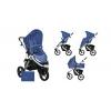 Carucior 2 in 1 cu 3 roti carrera dark blue lines