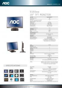 Monitor lcd 19 wide