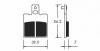 Placute de frana Alfer, cod O-006