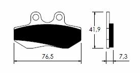 Placute de frana Rieju, cod R-045