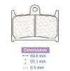 Placute frana suzuki, cod 2051, carbone lorraine