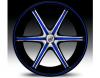 Janta Lexani LX-6 Blue & Black Wheel 22"