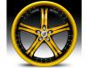 Janta Lexani LSS-5 Yellow & Black Wheel 22"