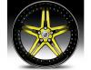 Janta Lexani LX-15 Black & Yellow Wheel 22"