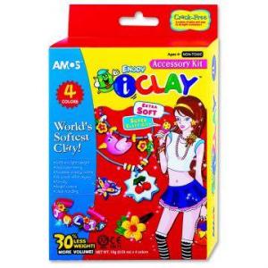 Set plastiline iClay - 4 culori+accesorii (Accessory Kit)