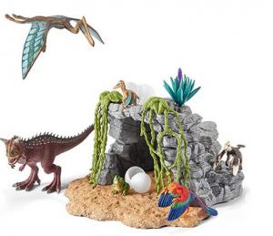 Set figurine Schleich Dinozaur cu pestera Prehistoric Animals 42261