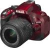Nikon d5200 rosu kit + 18-55mm vr ii