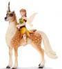 Figurina elf calare pe unicorn Schleich 70460