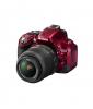 Nikon d5200 24 mp rosu kit + af-s dx 18-55 mm vr