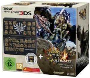 Consola Nintendo New 3DS Negru + joc Monster Hunter 4 Ultimate