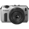 Canon EOS M 18 MP Argintiu Kit + EF-M 18-55 mm IS STM + 90EX
