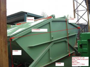 Containere metalice pentru depozitare si transport de 7 mc, simetrice cu  capac, cu grosimea tablei de 6/4 mm, ELKOPLAST CZ - Elkoplast Romania