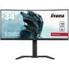 Monitor Gaming VA LED iiyama G-MASTER 34" GB3467WQSU-B5, WQHD (3440 x 1440), HDMI, DisplayPort, AMD FreeSync, Ecran Curbat, Boxe, 165 Hz, 0.4 ms, Negru